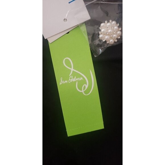 NWT SAM EDELMAN LAYLA POPLIN CUFF W/BUTTON BLACK KNIT TOP SZ M - Picture 10 of 11